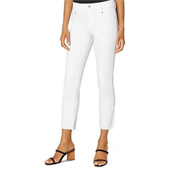 Liverpool GIA Glider The Crop Pull-On Jeans in Optic White Size Petite 6/28 New - Picture 3 of 12